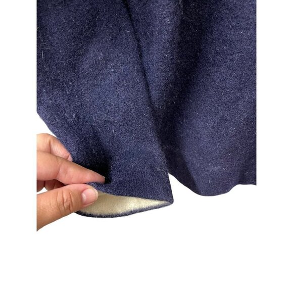 VTG TOMMY HILFIGER 100% Lambswool Logo Blue Navy Sweater Sleeve Women's Size L - Picture 4 of 5